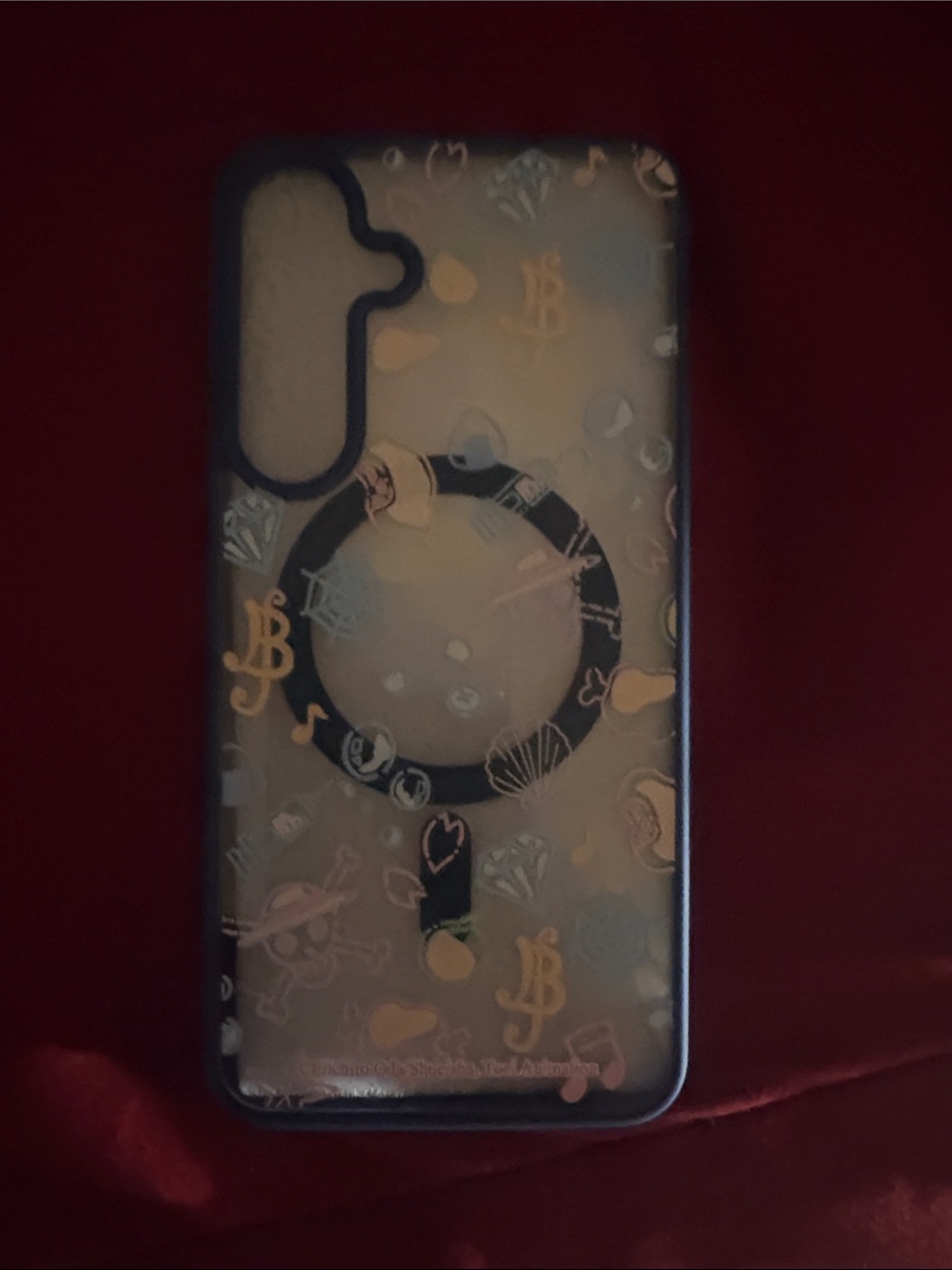 Samsung Clear Case with Black Ring and Gold Accents